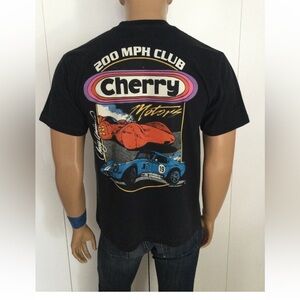 Cherry Los Angeles Motors Logo Print T-Shirt Size M